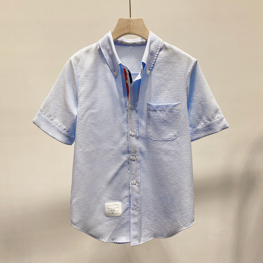 Thom Browne Women's Puppy Embroidered Short Sleeve Shirt