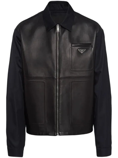 Prada Re-Nylon leather jacket