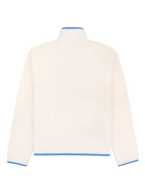 Sporty & Rich Serif logo-embroidered polar sweatshirt