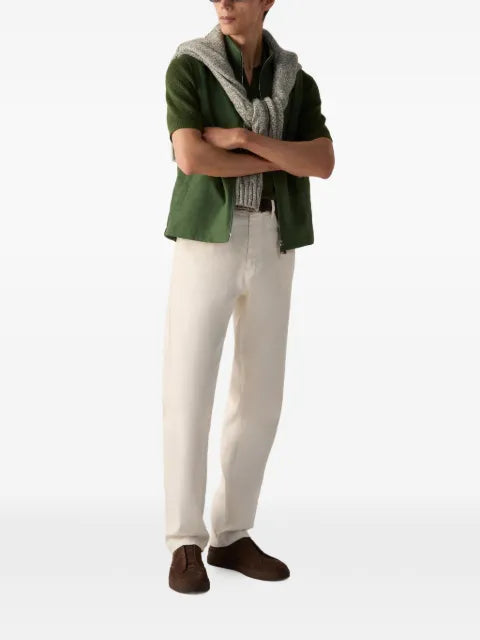 Zegna Oasi Lino zip gilet