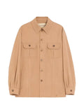 Valentino Garavani cotton gabardine shirt jacket with VLogo
