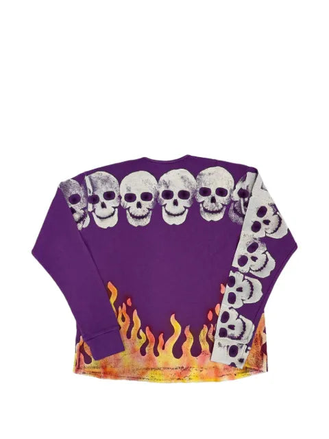 SATOSHI NAKAMOTO Lost Boy skull-print sweatshirt