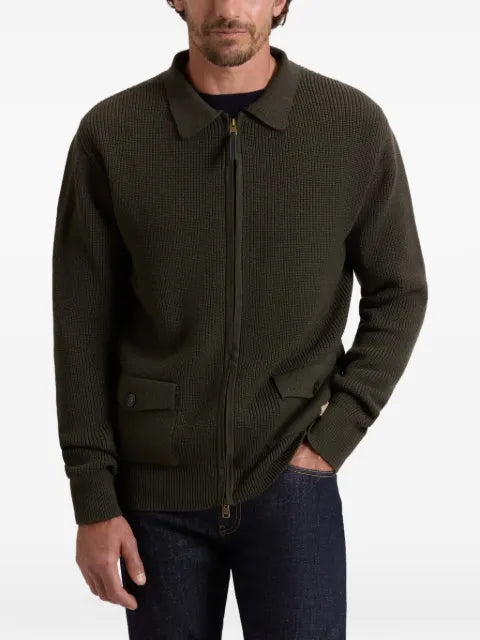 Woolrich zip-up ribbed-knit cardigan