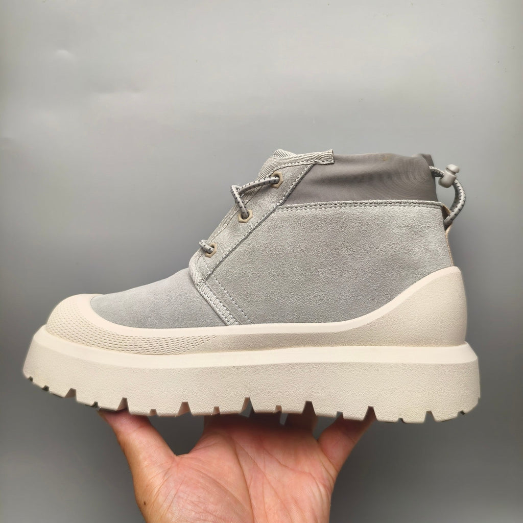 Light Grey High-Top Trendy Casual Sneakers — New Arrival | In Stock