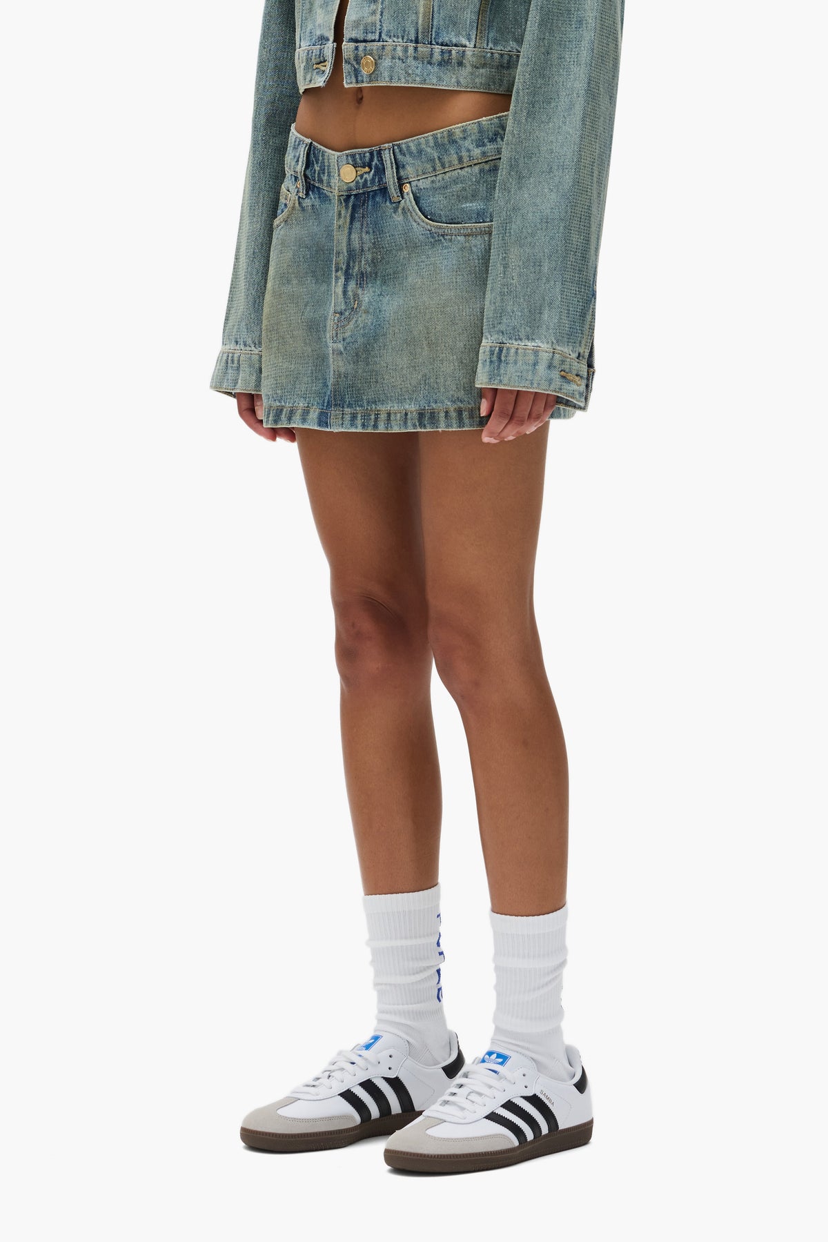 Tiled Overlay Mini Skirt