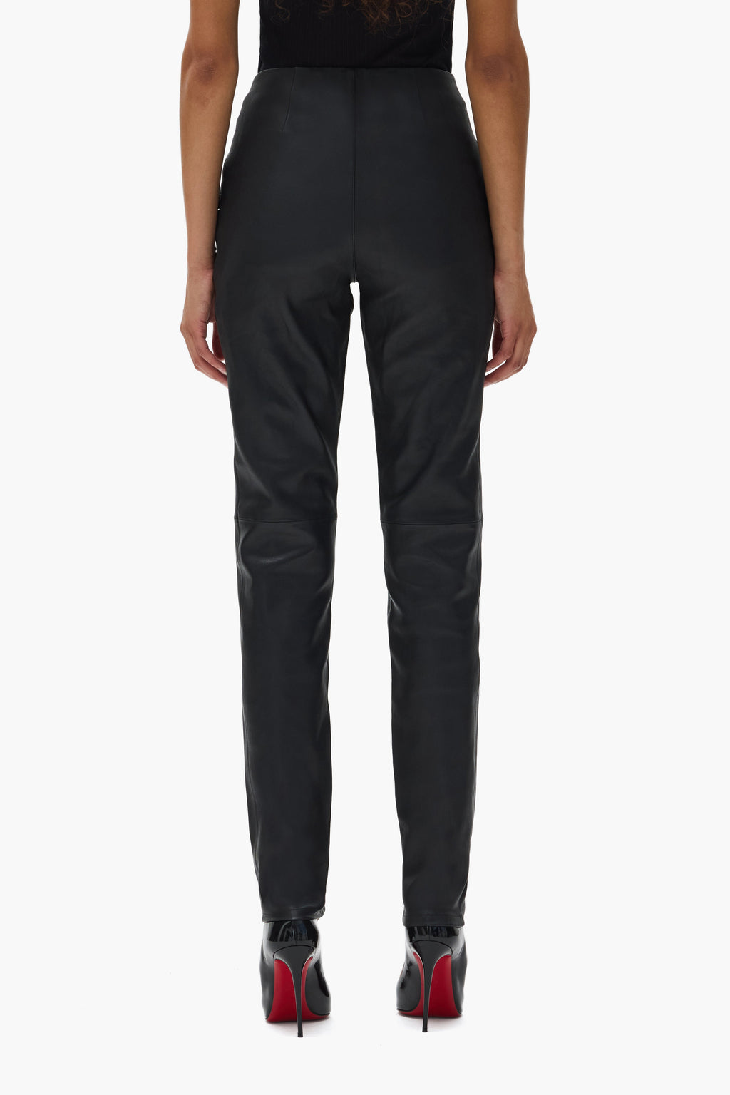Leather V Zip Pant