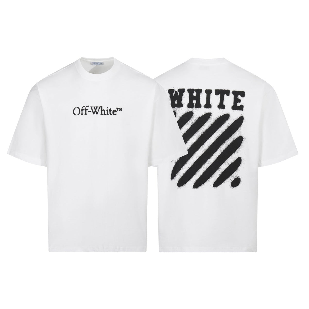 Off White Arrow Print Crew Neck Short Sleeve T Shirt Unisex