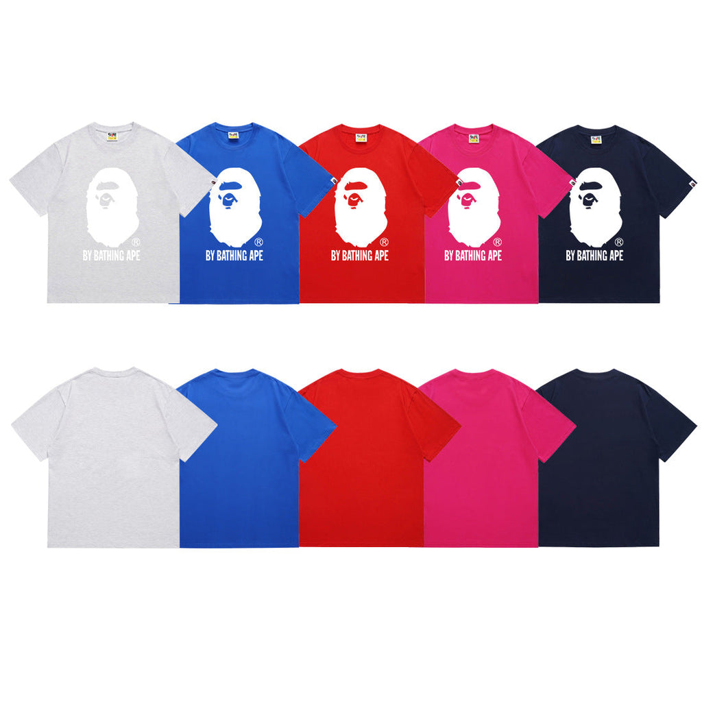 Bape Camo Ape Head Multi‑Color Crew Neck Streetwear Tee Unisex
