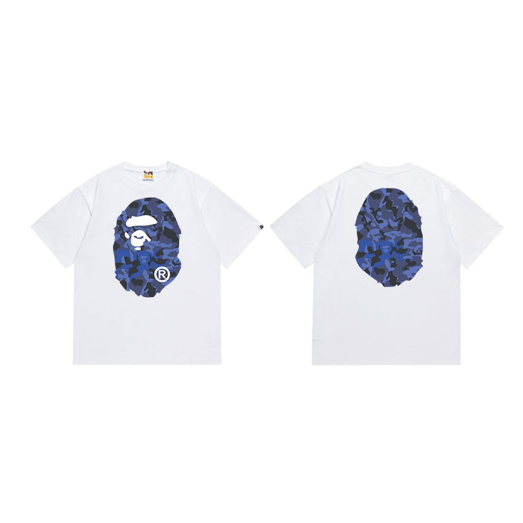 BAPE Blue Camo Ape Head Graphic T-Shirt