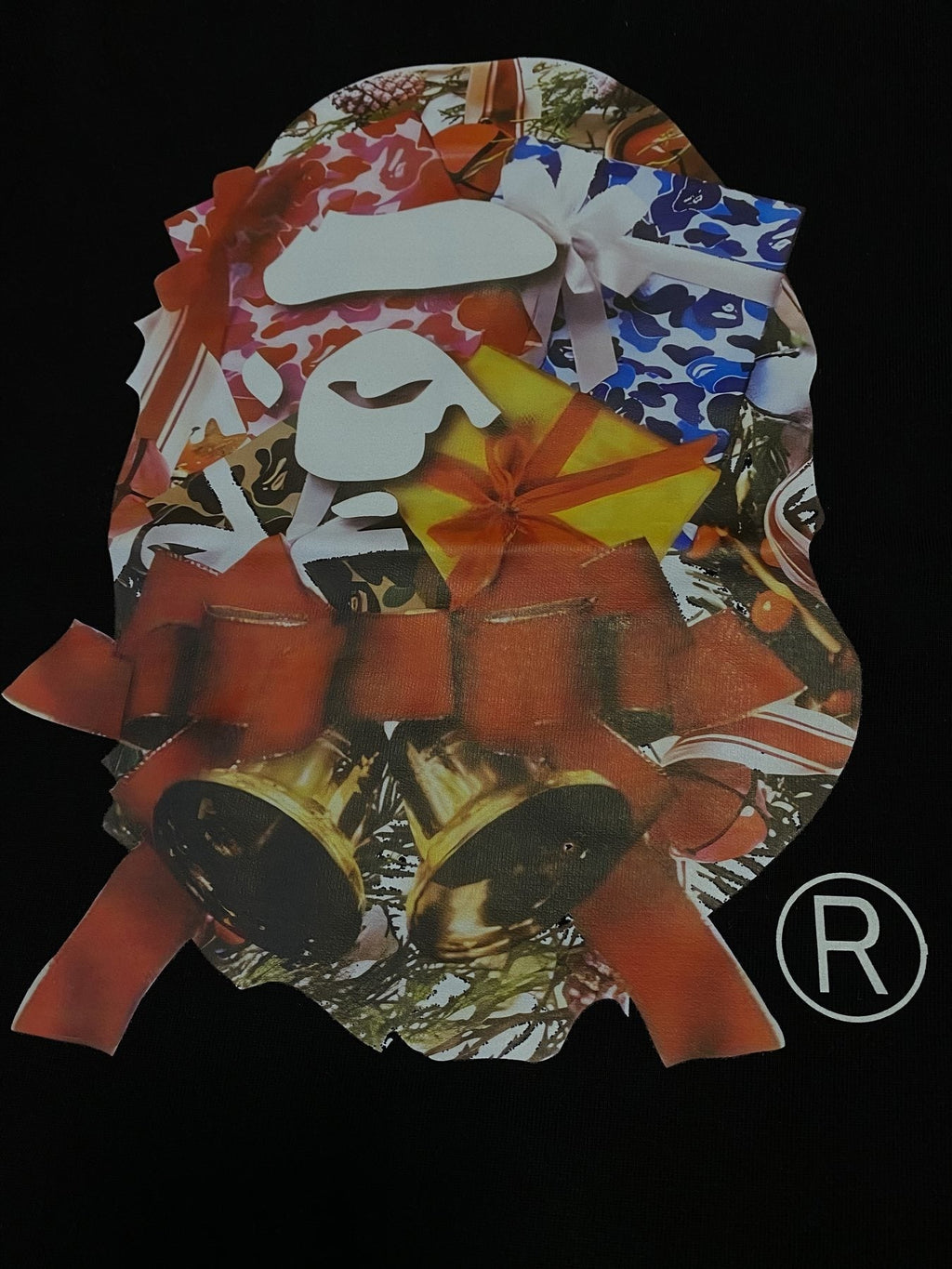 BAPE Merry Christmas Ape Head Graphic T-Shirt