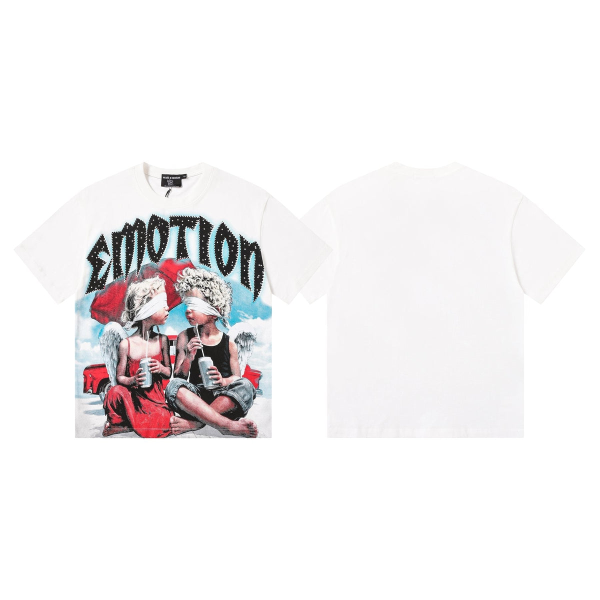 MIXED EMOTION Angel Graphic Short-Sleeve T-Shirt
