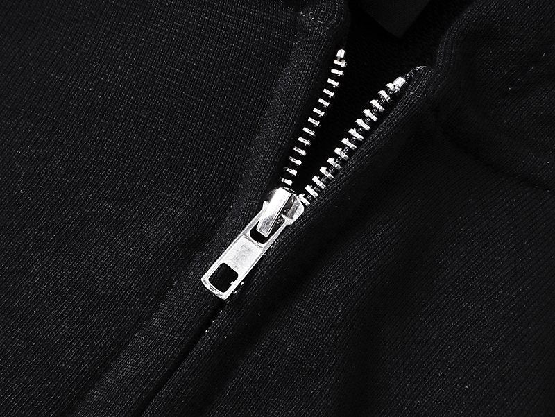 MIXED EMOTION Rhinestone Graphic Zip Hoodie