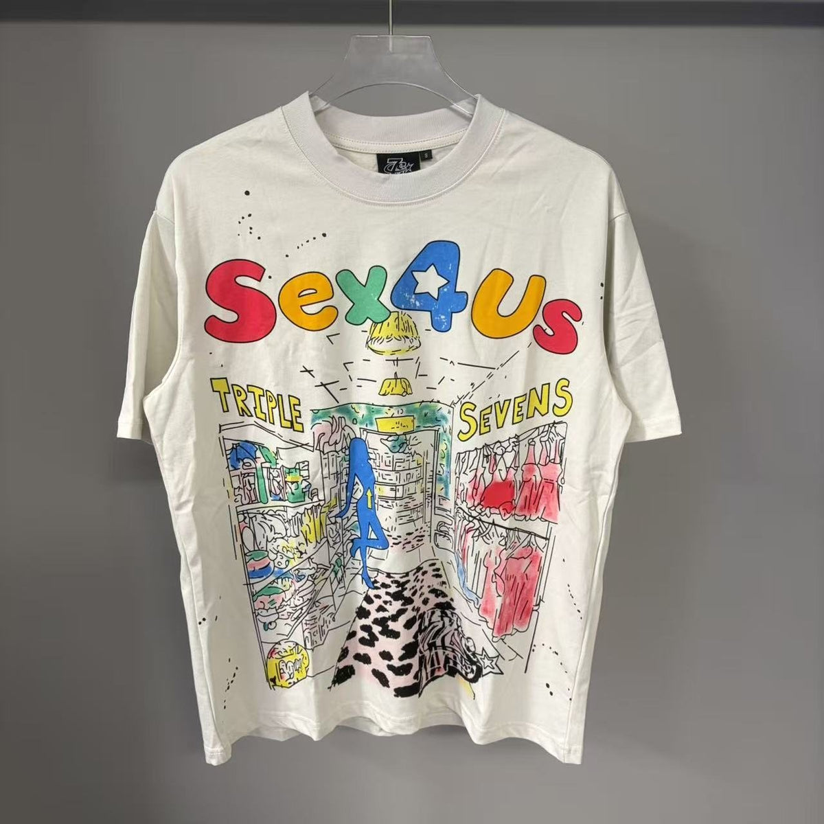 TRIPLE SEVENS Front & Back Graphic T-Shirt