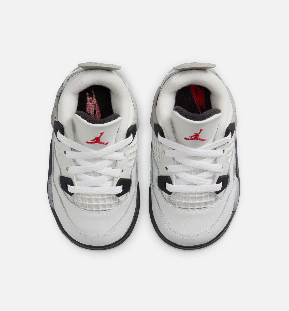 Air Jordan 4 Retro White Cement Infant & Toddler Lifestyle Shoes - Summit White/Fire Red/Cement Grey/Black