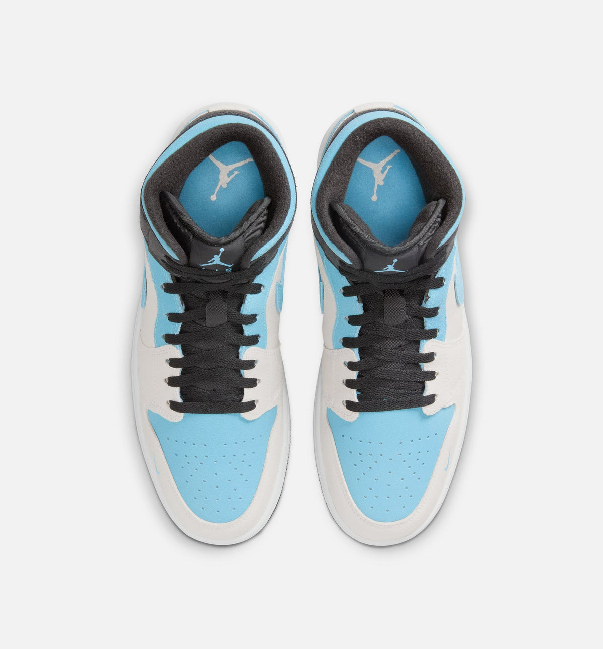 Air Jordan 1 Mid SE Men's Lifestyle Shoes - Summit White/Blue Chill/Black