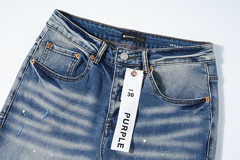Purple Brand Paint-Splatter Distressed Jeans