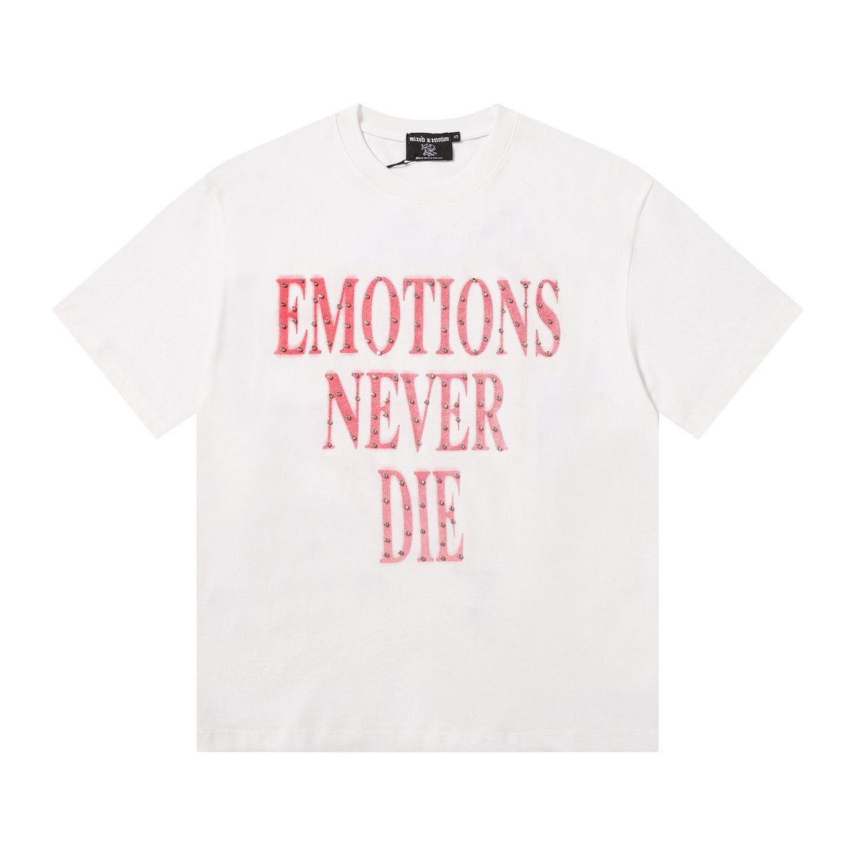 MIXED EMOTION Never Die Monogram Graphic T-Shirt