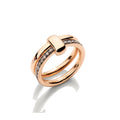 Pomellato Style Pillow Cubic Zirconia 18K Gold-Plated Ring