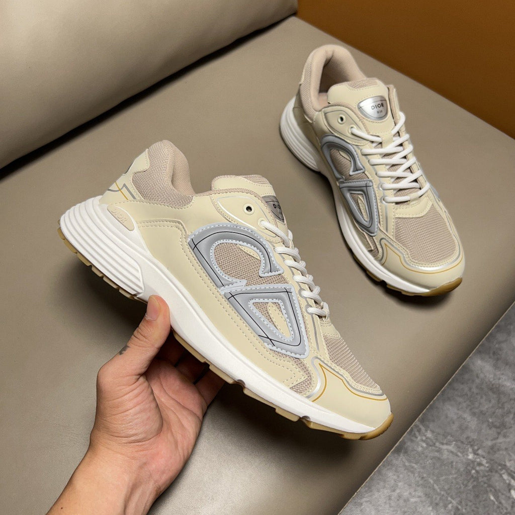 Dior B30 Cream and Gray Sneakers
