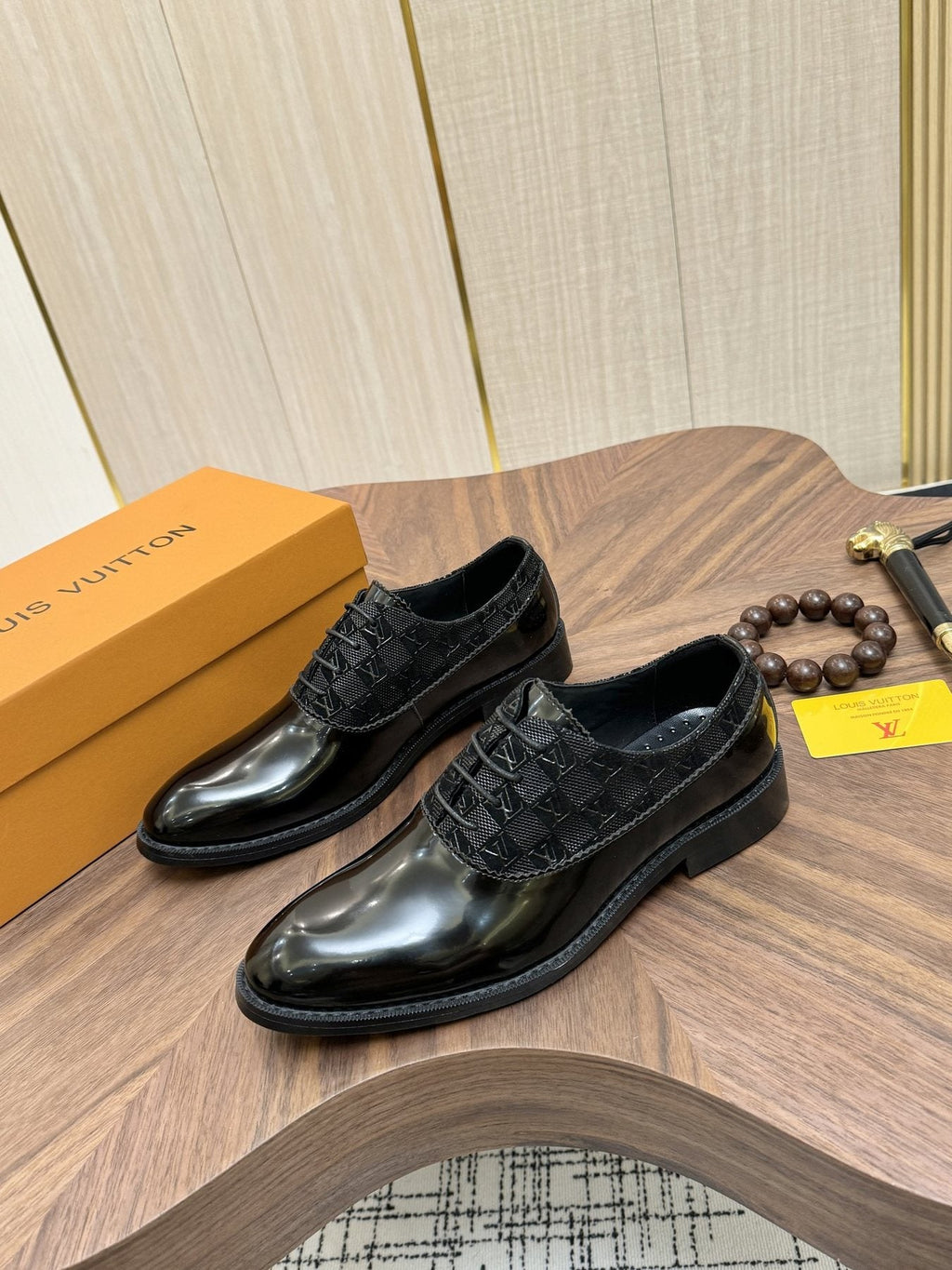Louis Vuitton Men's Textured Vamp Lace-Up Dress Shoes