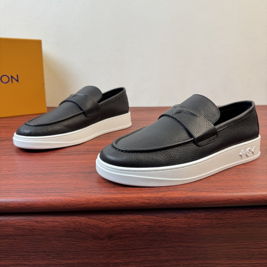 Louis Vuitton Textured Slip-On Loafers