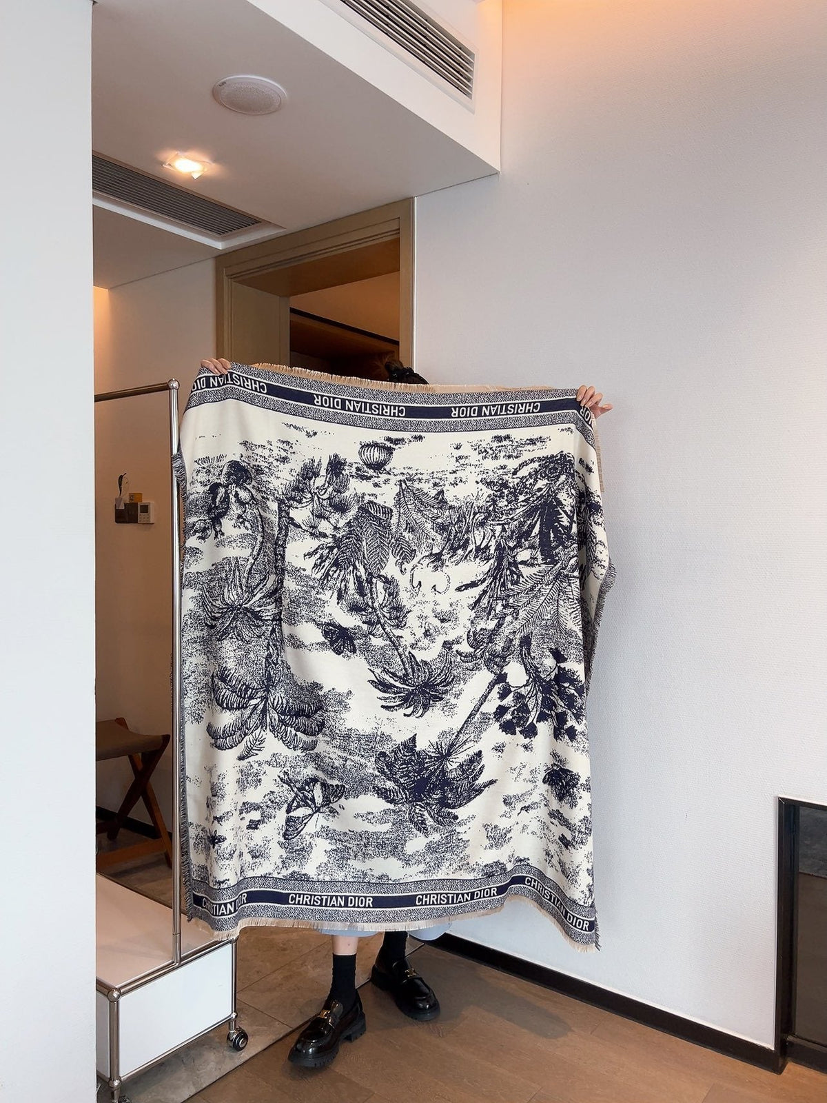 Dior Botanical Print Square Scarf