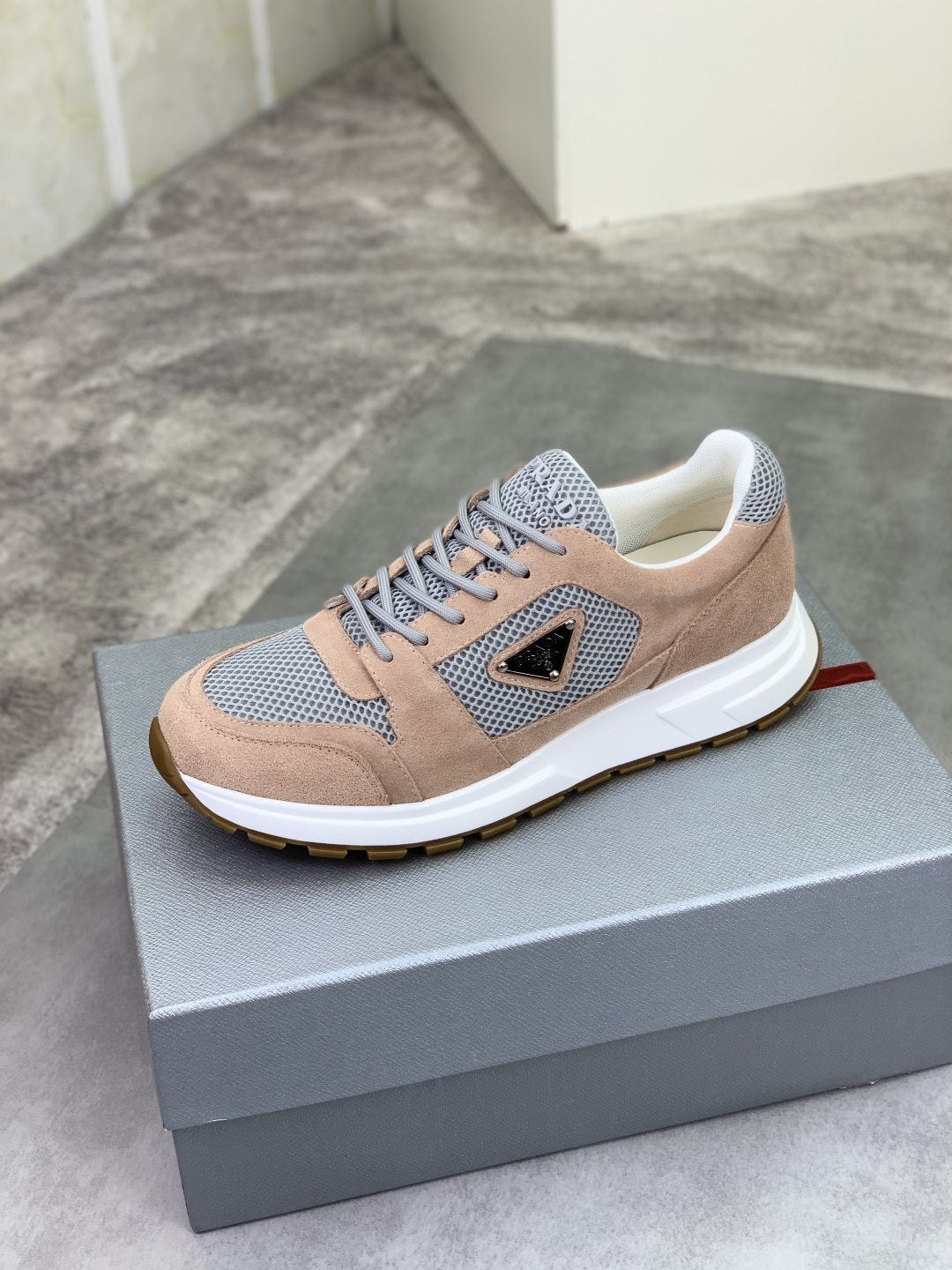 Prada Mesh Panel Low-Top Sneakers