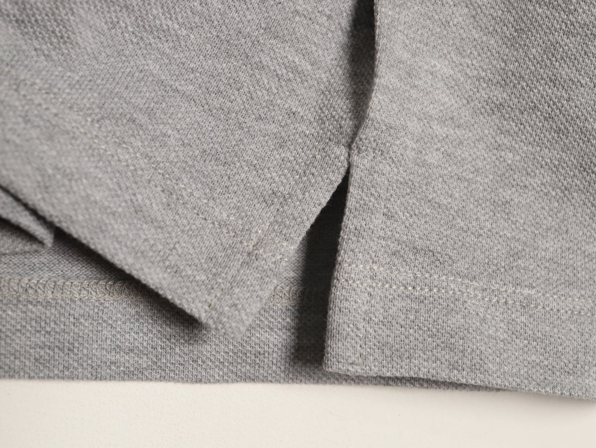 Louis Vuitton Classic Small-Logo Embroidered Polo - Heather Gray