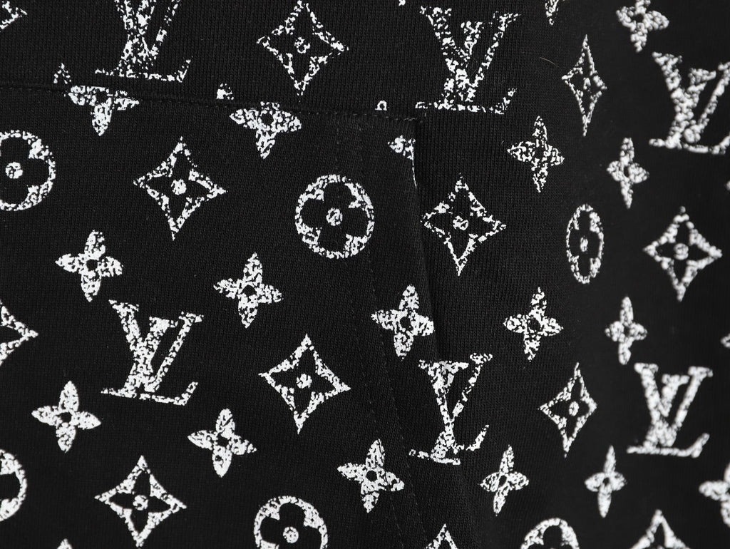 Louis Vuitton Gradient Monogram-Style Pullover Hoodie - Black