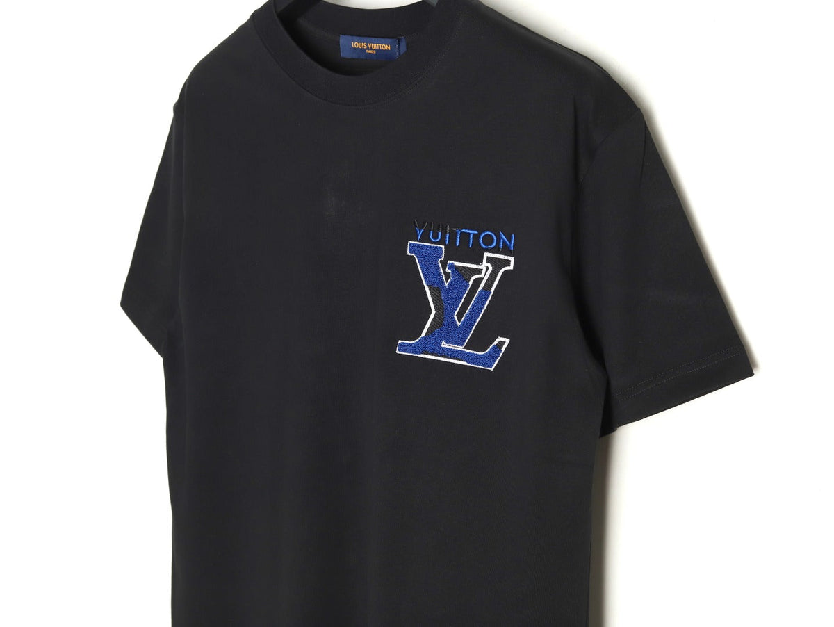 Louis Vuitton LV Chest-Lettering Short-Sleeve T-Shirt - Black