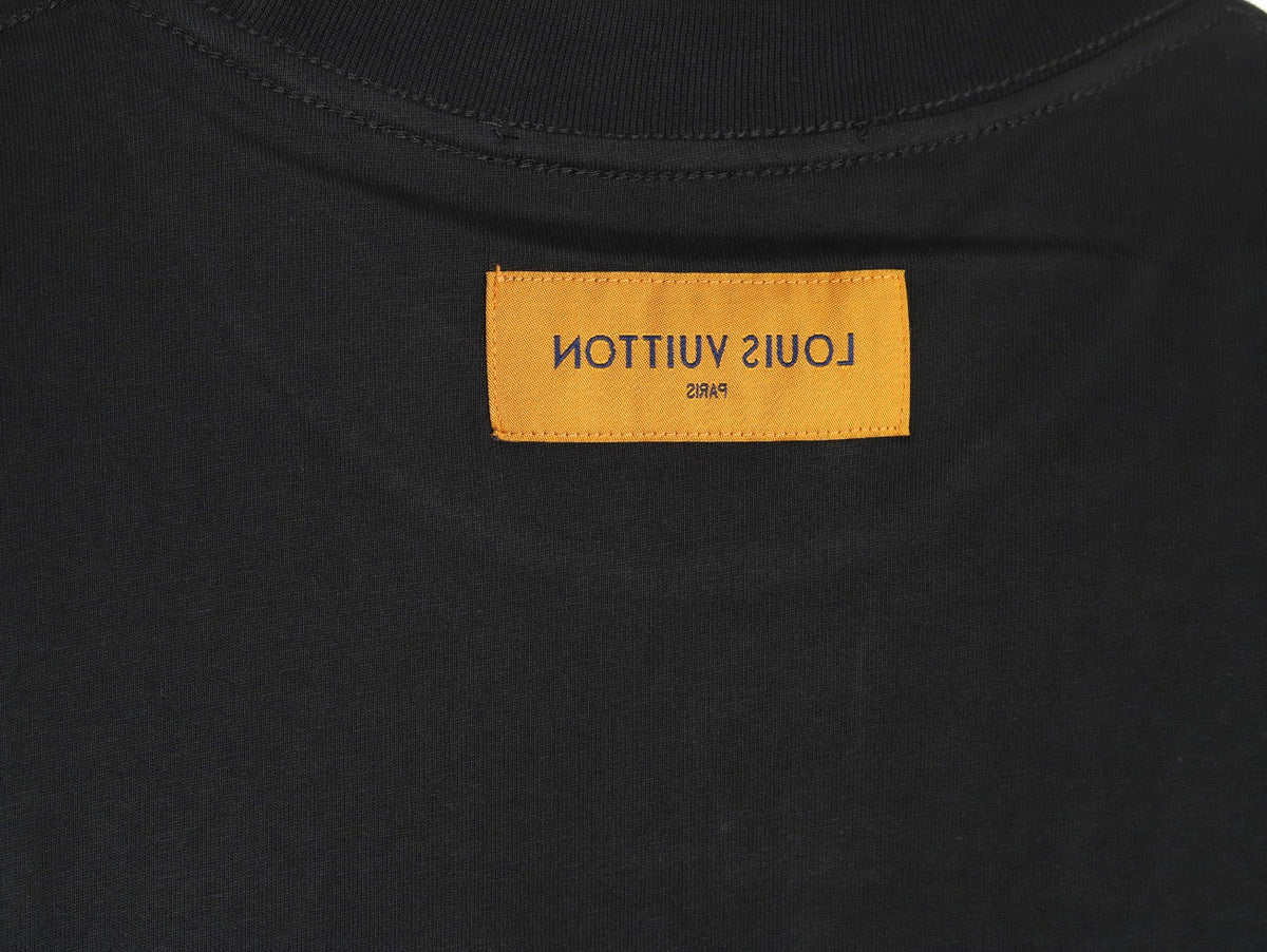 Louis Vuitton LV Chest-Lettering Short-Sleeve T-Shirt - Black
